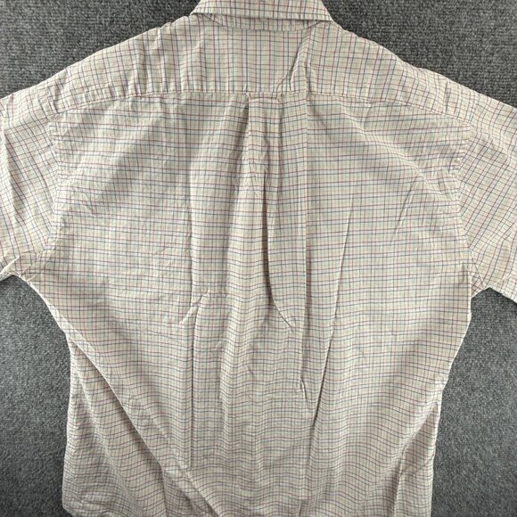 Faconnable Lightweight Red White Check Button-Down All Cotton Medium French Mens - Picture 13 of 13